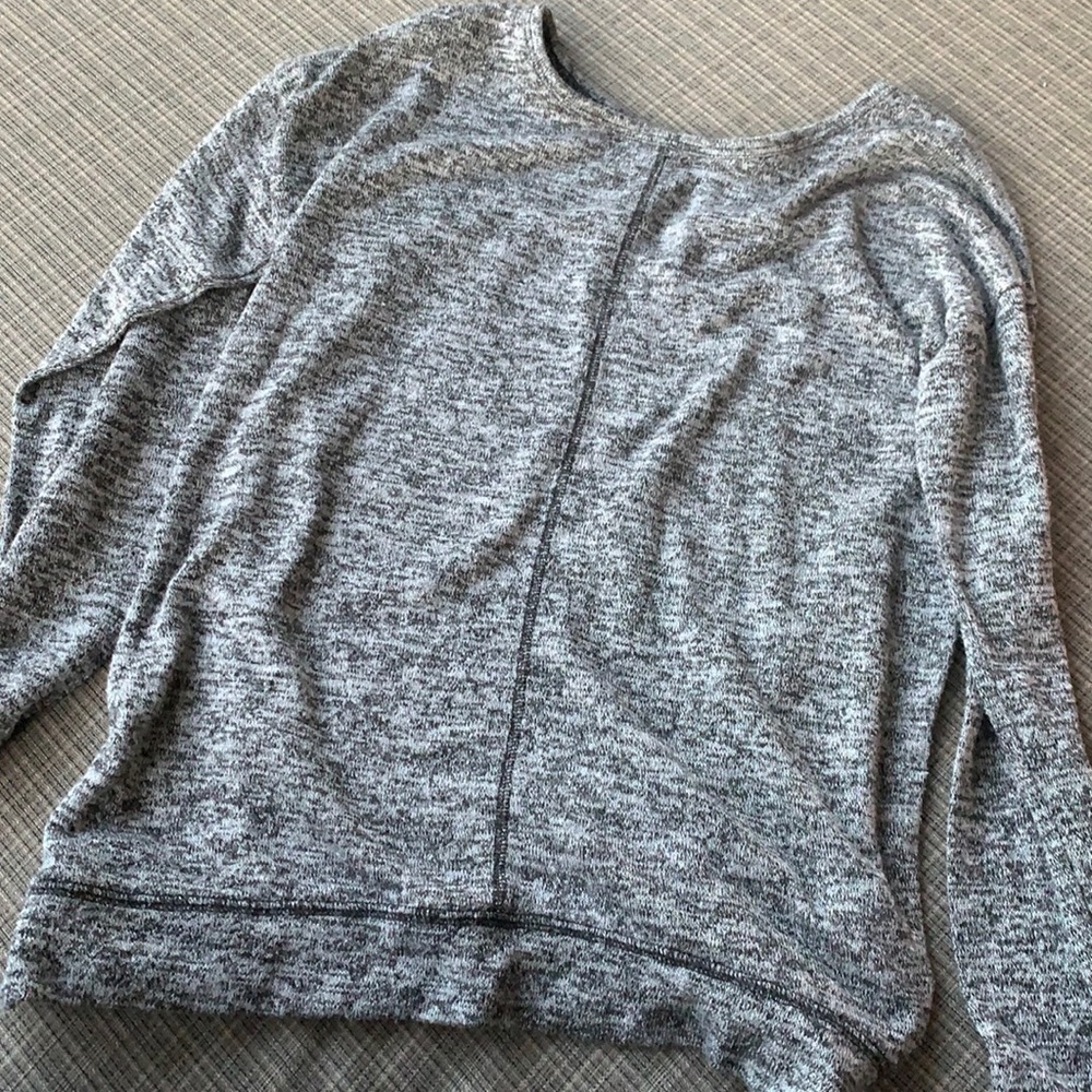 Gray Long Sleeve Top